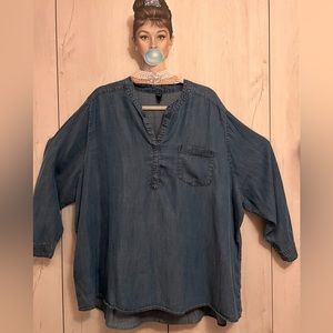 Long denim tunic
